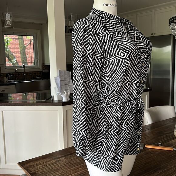 Michael Kors lightweight print romper black and white - Picture 2 of 6